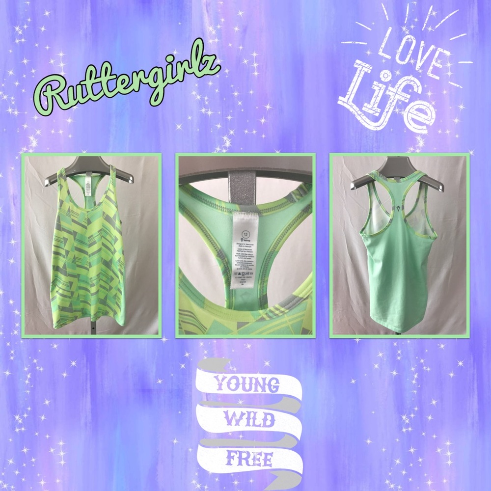 Ivivva Shades of Green Tank-Size 12